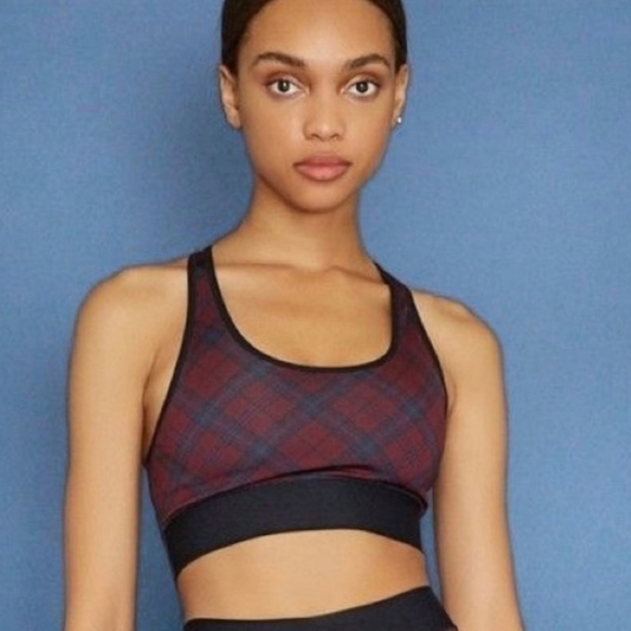 Ultracor Sprinter High Red Plaid Legging and Terrain Plaid Sports Bra Set Small - Picture 2 of 8